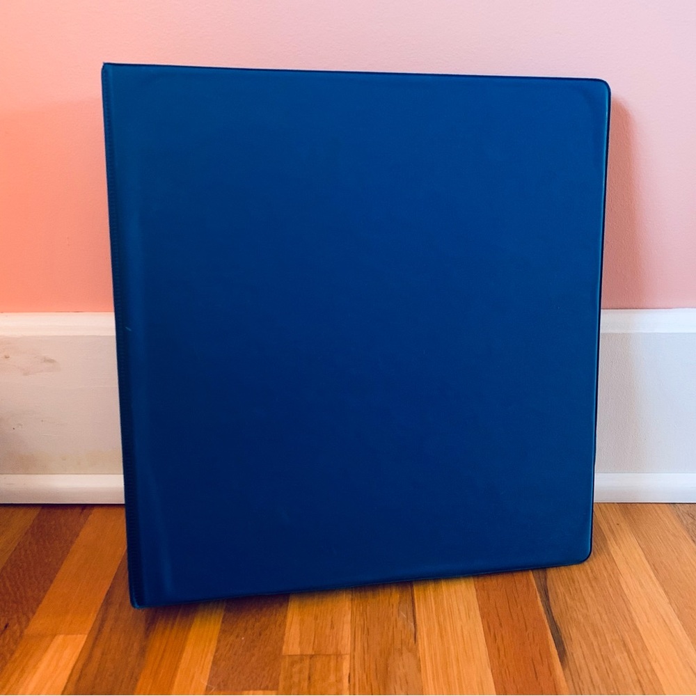 Vintage 3 in 3 Ring Binder Navy Made in USA